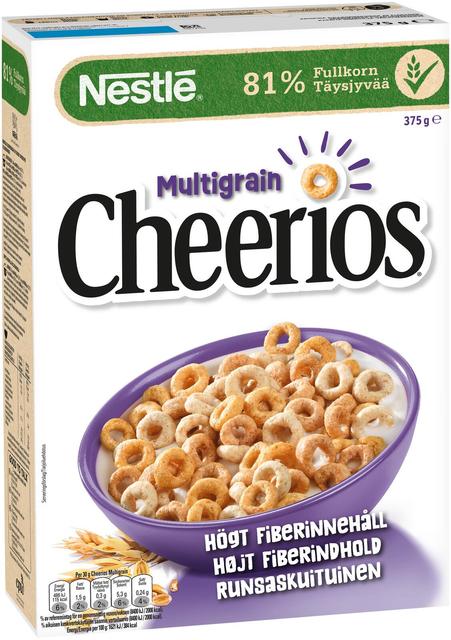 Nestlé Cheerios 375 g Multigrain crispy whole-grain cereal - Suomibox