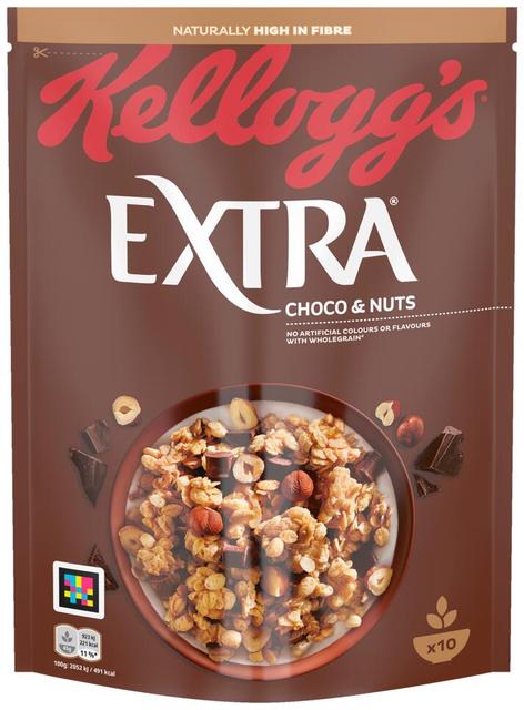 KELLOGG'S Extra Choco and Nuts 450 g - Suomibox