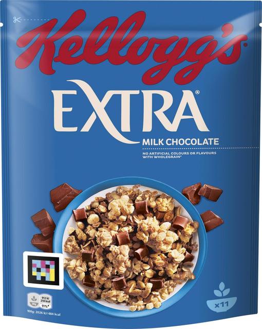 KELLOGG'S Extra Milk Choco 450g - Suomibox