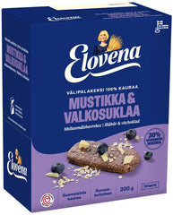 Elovena blueberry-white chocolate whole grain snack 100% oats Cookie 1 Box of 300g 10.6 oz - Soposopo