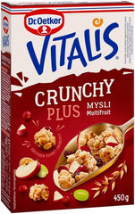 Dr. Oetker Vitalis Crunchy Plus Multifruit Muesli 450 g - Suomibox