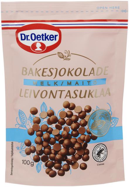 Dr. Oetker Milk Chocolate Drops for Baking 100g - Suomibox