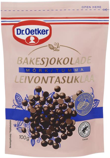 Dr. Oetker Dark Chocolate Drops for Baking 100g - Suomibox