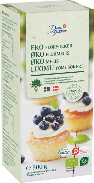 Dansukker Organic Powdered Sugar 500g - Suomibox
