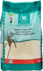 URTEKRAM Organic Golden Cane Sugar 1kg - Suomibox