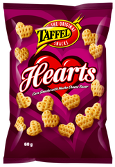 Taffel Hearts corn chips 1 Pack of 60g 2.1oz - Soposopo