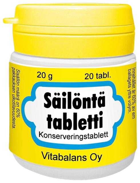 Preserving Tablets 20 pcs 20g (Vitabalans) - Suomibox