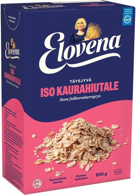 Elovena large whole grain oat Flakes 1 Box of 900g 31.7 oz - Soposopo