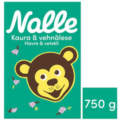 Nalle 750 g Fitness Oats Whole-Grain Oat Flakes with Wheat Bran - Suomibox