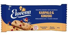 Elovena cranberry-caramel whole grain snack 100% oats Cookie 1 Bar of 30g 1.1 oz - Soposopo