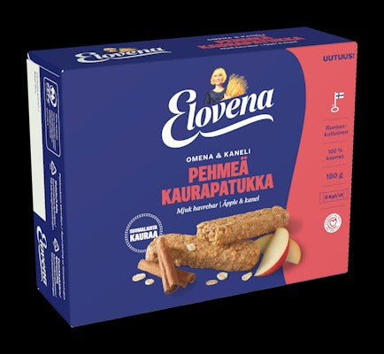 Elovena apple-cinnamon soft oat Biscuits 1 Box of 180g 6.3 oz - Soposopo