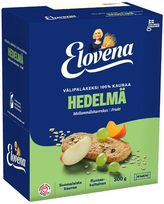 Elovena Oat-Fruit Whole Grain Snack Cookie 300g Box