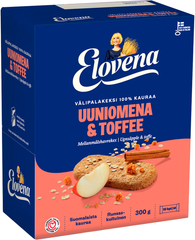 Elovena baked apple-toffee whole grain snack Cookie 1 Box of 300g 10.6 oz - Soposopo