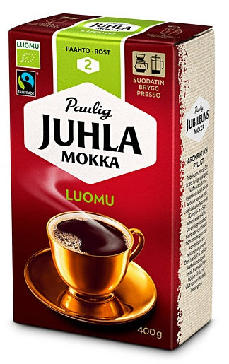 Paulig Juhla Mokka Luomufine ground Coffee 1 Pack of 400g 14.1oz - Soposopo