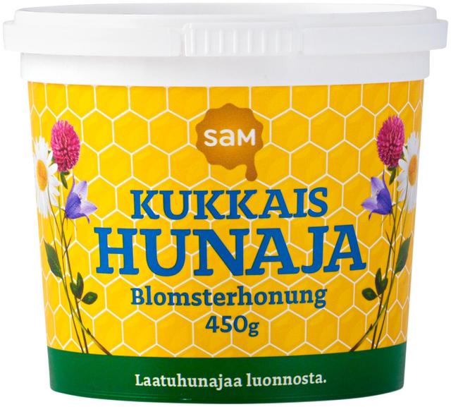 Hunajainen SAM Flower Honey 450g - Suomibox