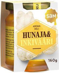 Hunajainen SAM Honey & Ginger 160g (Honey Preparation) - Suomibox