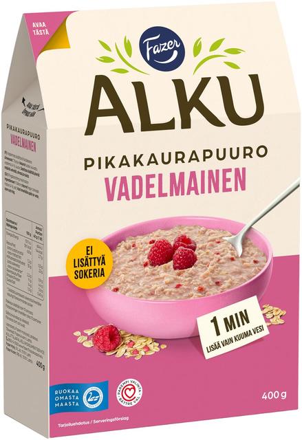 Fazer Alku Raspberry Quick Oat Porridge 400 g - Suomibox