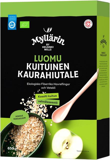Myllärin Organic Fiber-Rich Oat Flakes 650 g - Suomibox