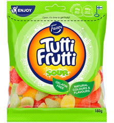 Fazer Tutti Frutti Sour Gummy 1 Pack of 180g 6.3oz - Soposopo