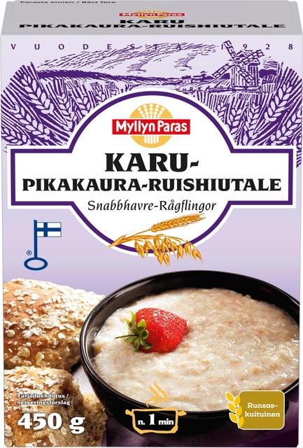 Myllyn Paras KARU Quick Oat-Rye Flakes 450 g - Suomibox
