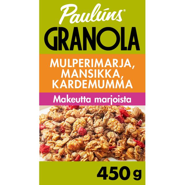 Paulúns mulperimarja. mansikka ja kardemumma granola muromysli 450g - Suomibox