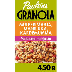 Paulúns mulperimarja. mansikka ja kardemumma granola muromysli 450g - Suomibox