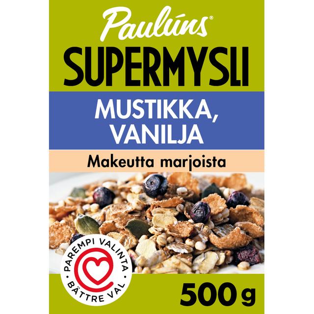 Paulúns mustikka ja vanilja mysli 500g - Suomibox