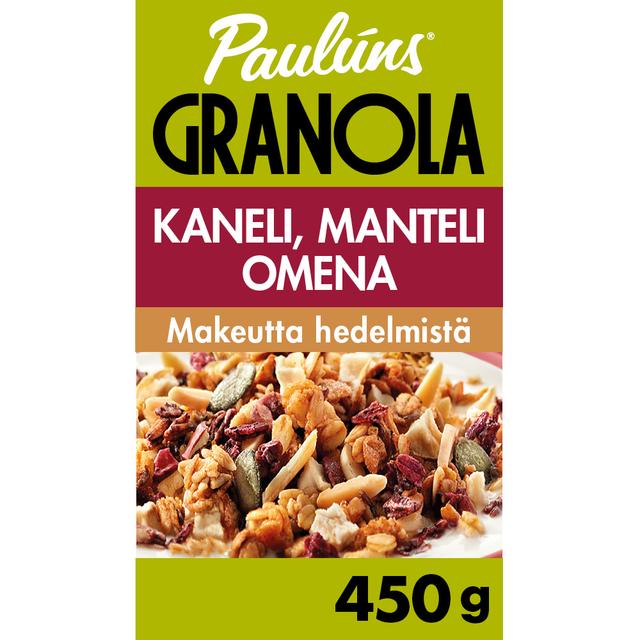 Paulúns Cinnamon. Almond. and Apple Granola Cereal Muesli 450 g - Suomibox