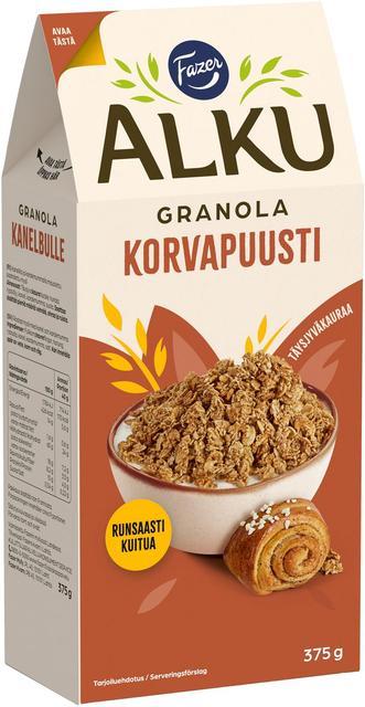 Fazer Alku Cinnamon Bun Granola 375 g - Suomibox