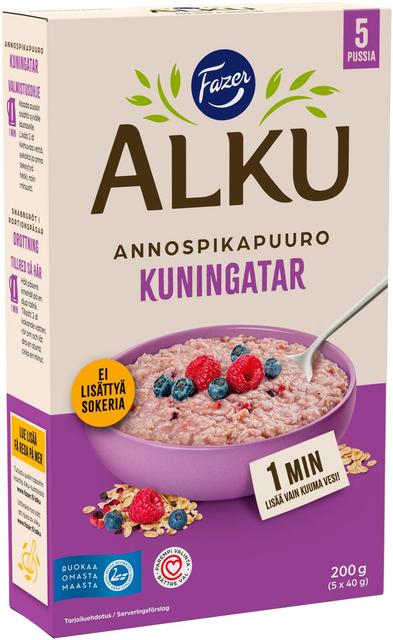 Fazer Alku Kuningatar annospikapuuro 200 g (5 x 40 g) - Suomibox