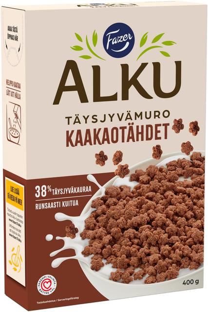 Fazer Alku Cocoa Stars whole-grain cereal 400 g - Suomibox