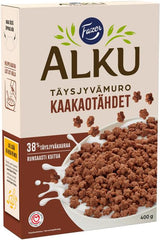 Fazer Alku Cocoa Stars whole-grain cereal 400 g - Suomibox
