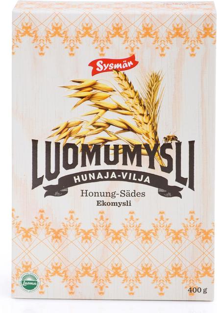 Sysmä Honey-Grain Organic Muesli 400 g - Suomibox