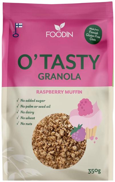 Foodin O`Tasty Raspberry-Oat Granola 350 g - Suomibox