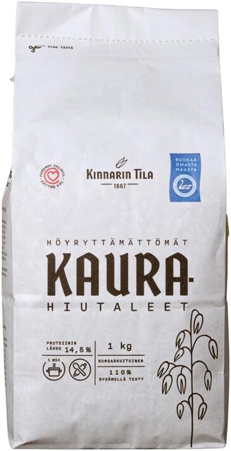 Kinnarin Tila Unsteamed Oat Flakes 1 kg - Suomibox