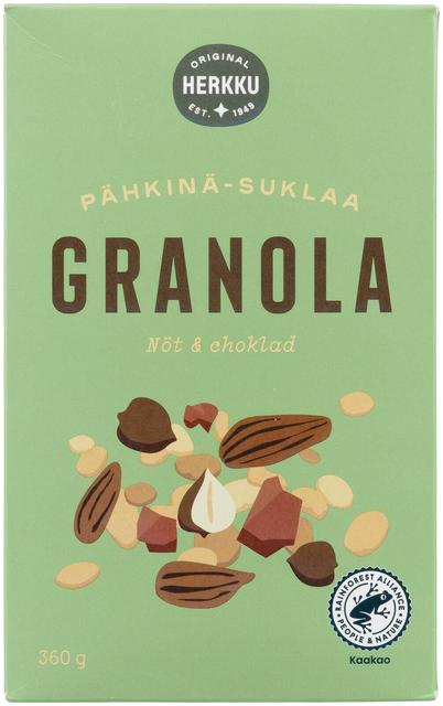 Herkku Granola Nut-Chocolate 360 g - Suomibox