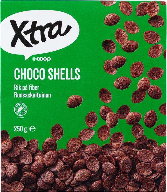 Xtra Choco Shells Cocoa-Wheat Cereal 250 g - Suomibox