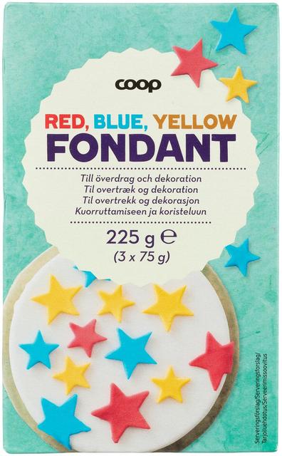 Coop Sugar Paste 225g (Red. Blue. Yellow Assortment) - Suomibox