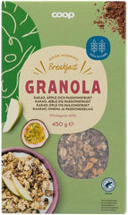 Coop granola cocoa. apple. and passion fruit 450 g - Suomibox