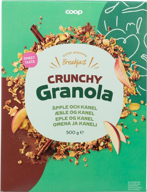 Coop crunchy granola apple and cinnamon 500 g - Suomibox
