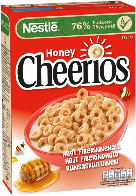 Nestlé Cheerios 375 g Honey crispy whole-grain cereal with honey - Suomibox