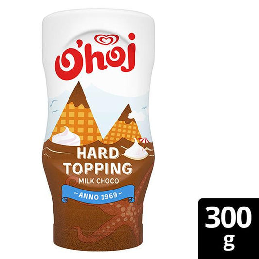 O'hoj Hard Topping milk chocolate sauce 300 g - Suomibox