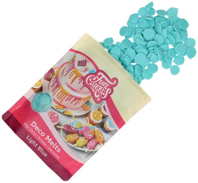 FunCakes Deco Melts Buttons. Light Blue 250g - Suomibox