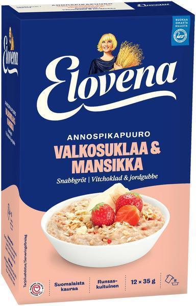 Elovena 420g white chocolate-strawberry instant porridge - Soposopo