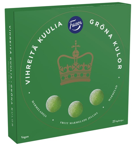 Fazer Green Jellies Gummy 500g Pear Flavor Delight - Soposopo