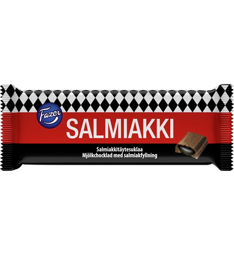 Fazer Salty Liquorice Chocolate 1 bars of 100g - Soposopo