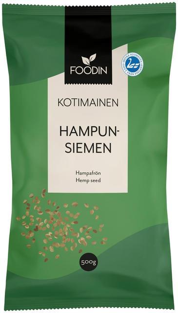 Foodin Finnish Hemp Seeds 500 g - Suomibox