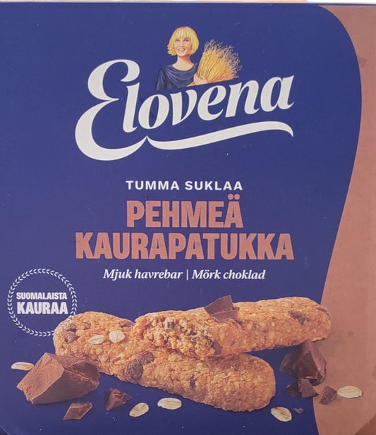 Elovena dark chocolate soft oat Biscuits 1 Box of 180g 6.3 oz - Soposopo
