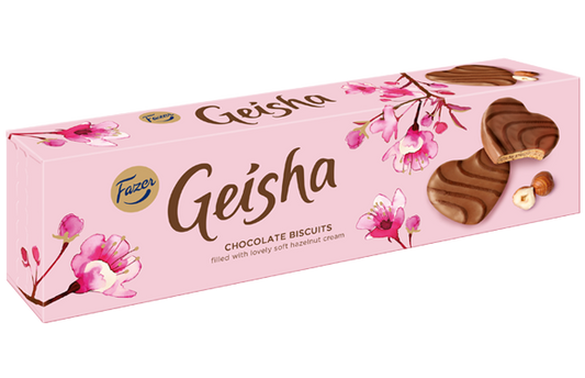 Fazer Geisha Chocolate with hazelnut cream Biscuits 1 Box of 100g - Soposopo