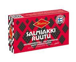 Halva Salmiakki Licorice Box 34g Traditional Finnish Treat - Soposopo